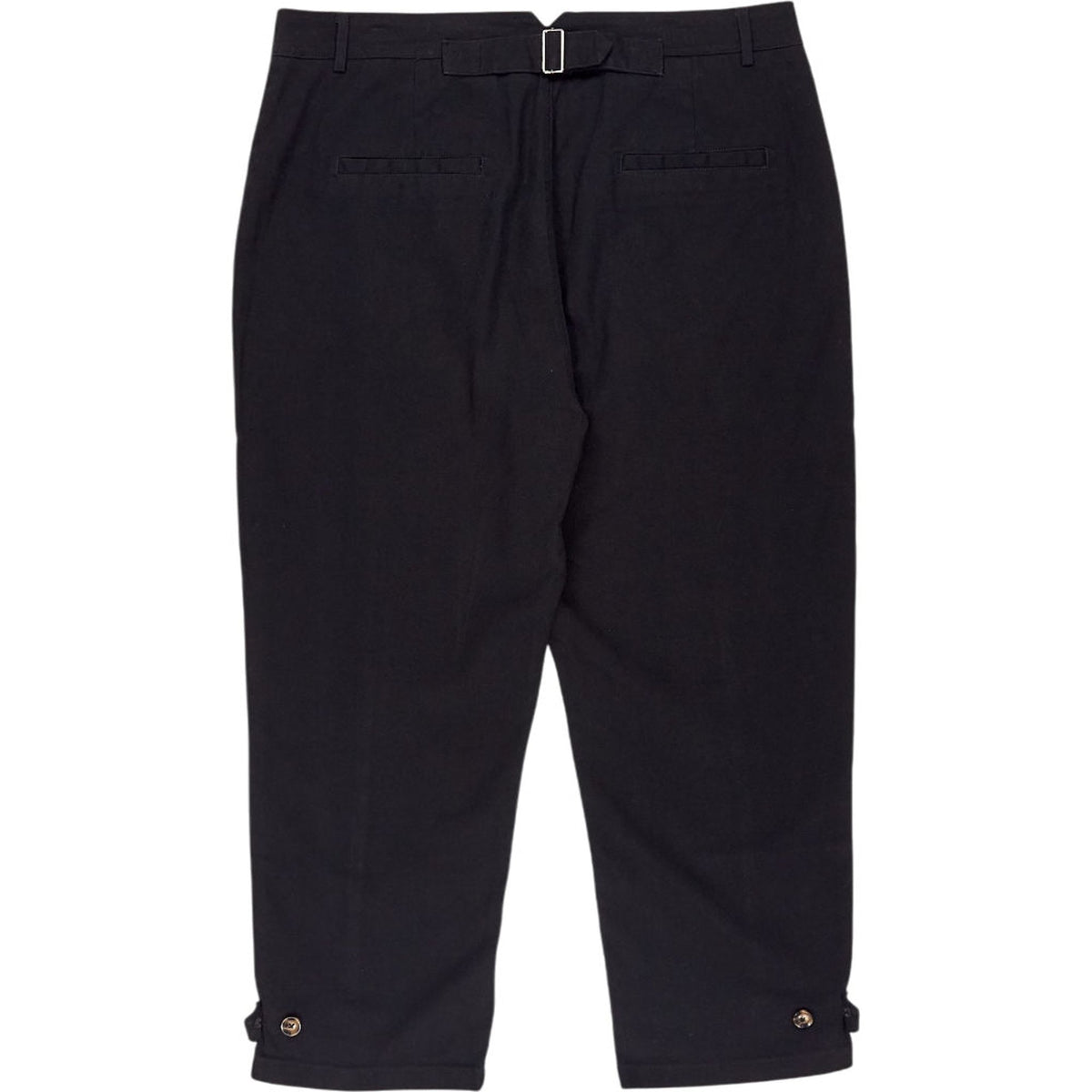 Wyse Black Cotton Trousers
