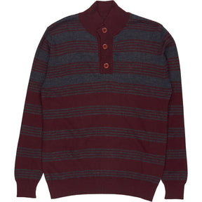 Vintage Allen Solly Burgundy Striped Merino Blend Sweater