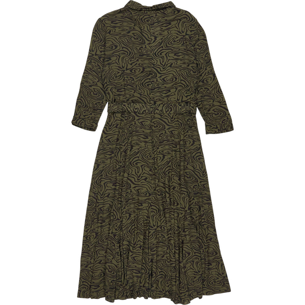 Baukjen Khaki Grain Print Titania Dress