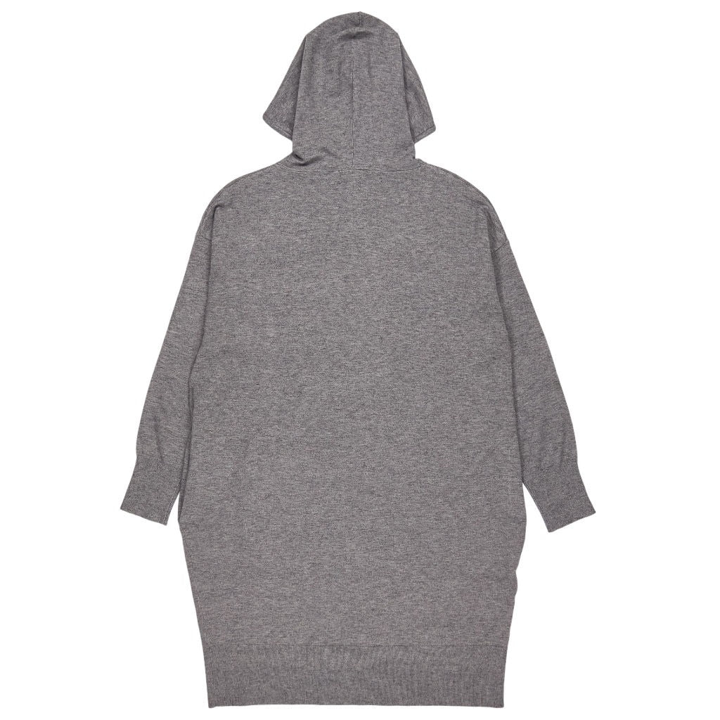Hush Mid Grey Marl Roscoe Hooded Knitted Dress