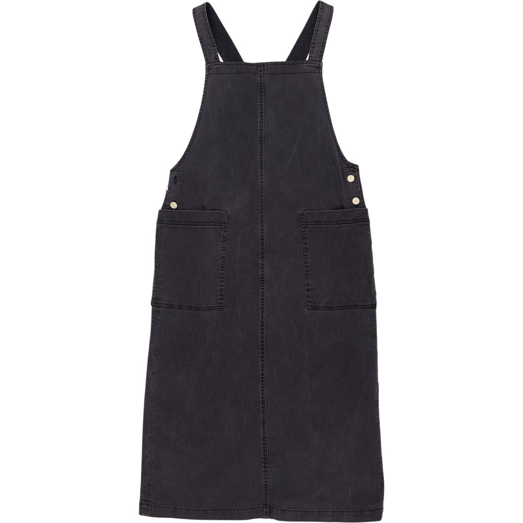 Toast Black Cotton Pinafore Dress