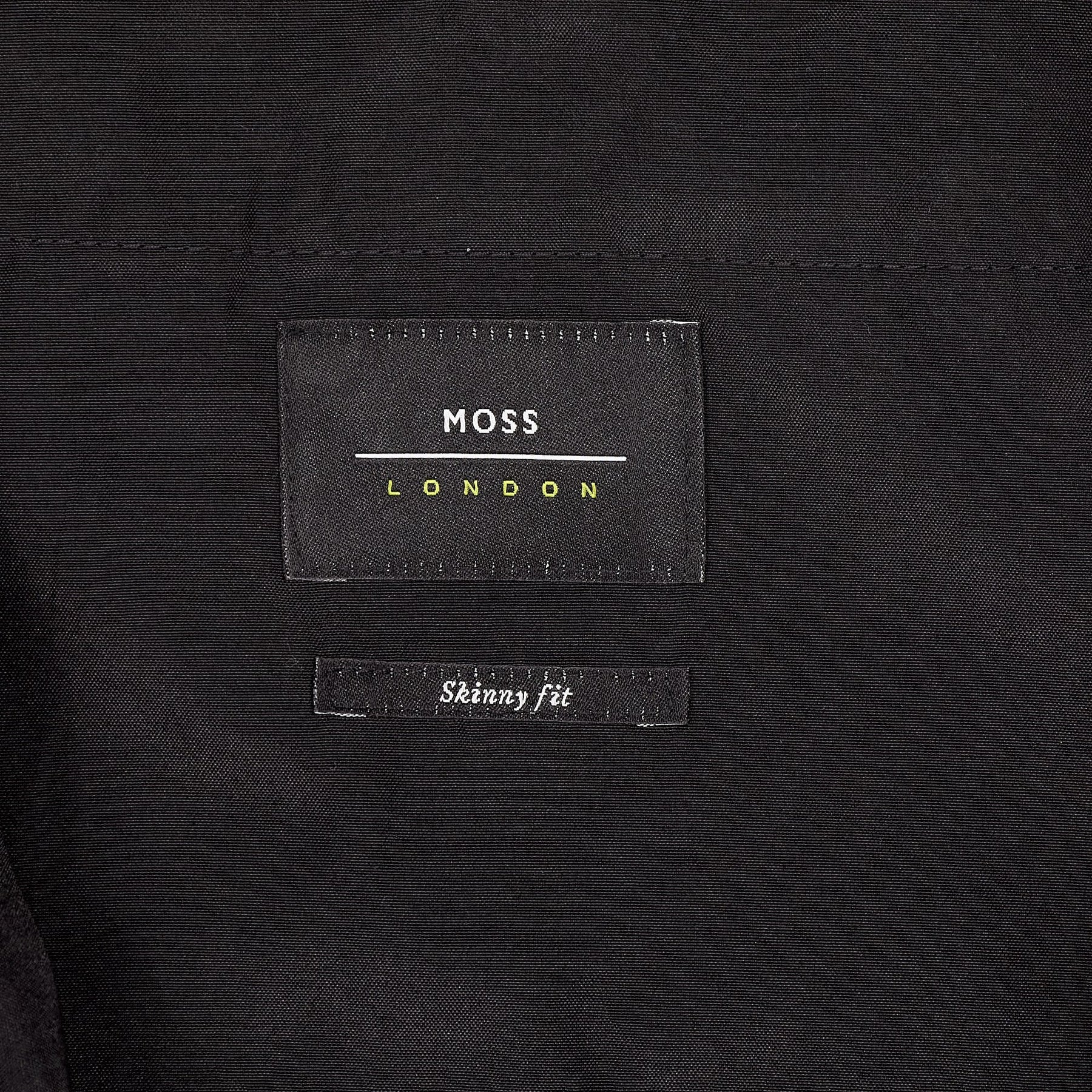 Moss London Grey Skinny Fit Wool Trousers