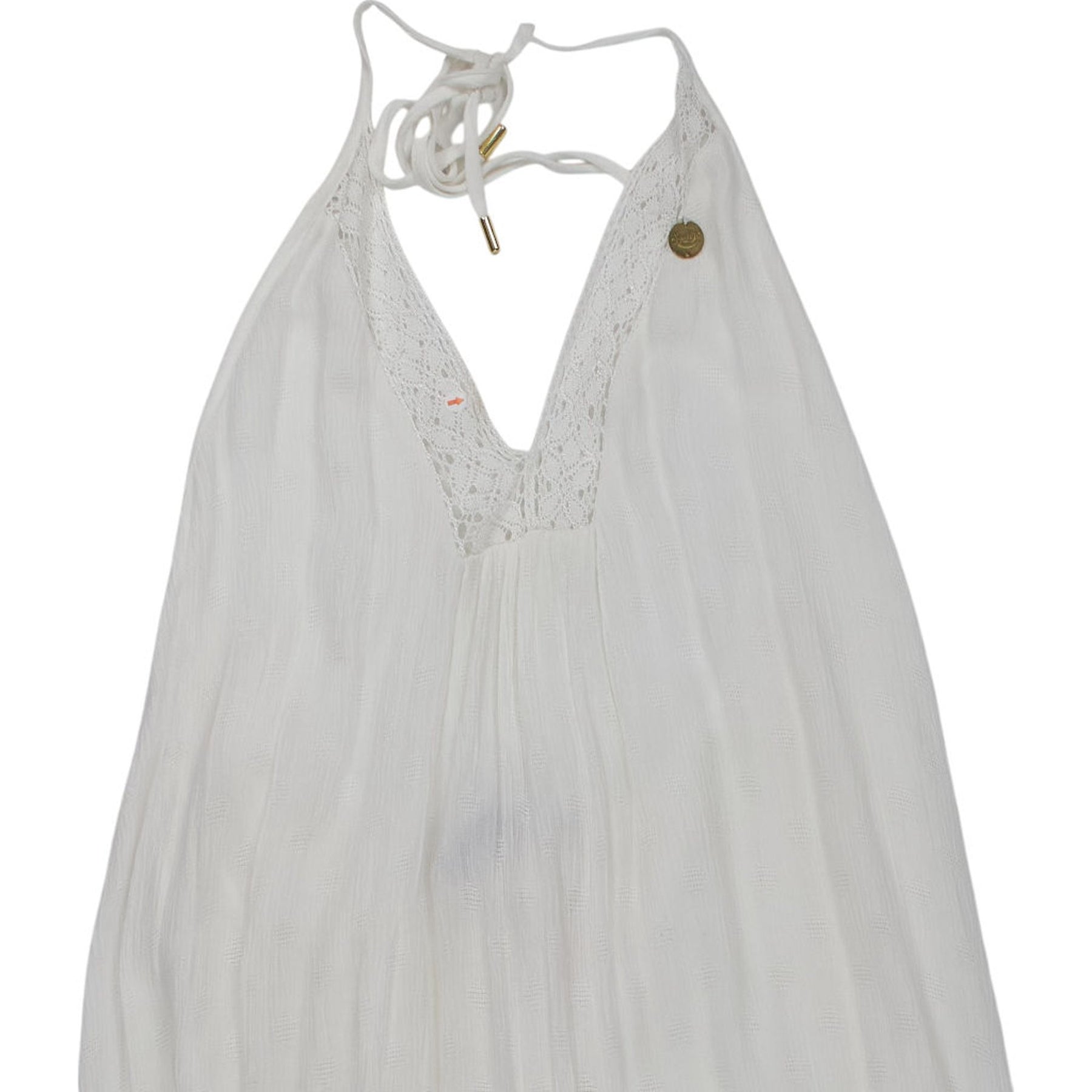 Superdry vintage lace neck midi dress