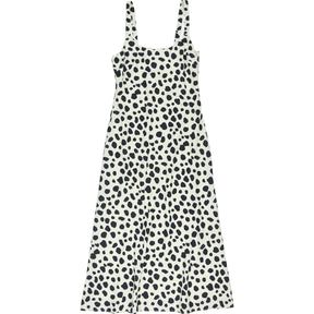 Omnes Black White Lily Midi Slip Dress