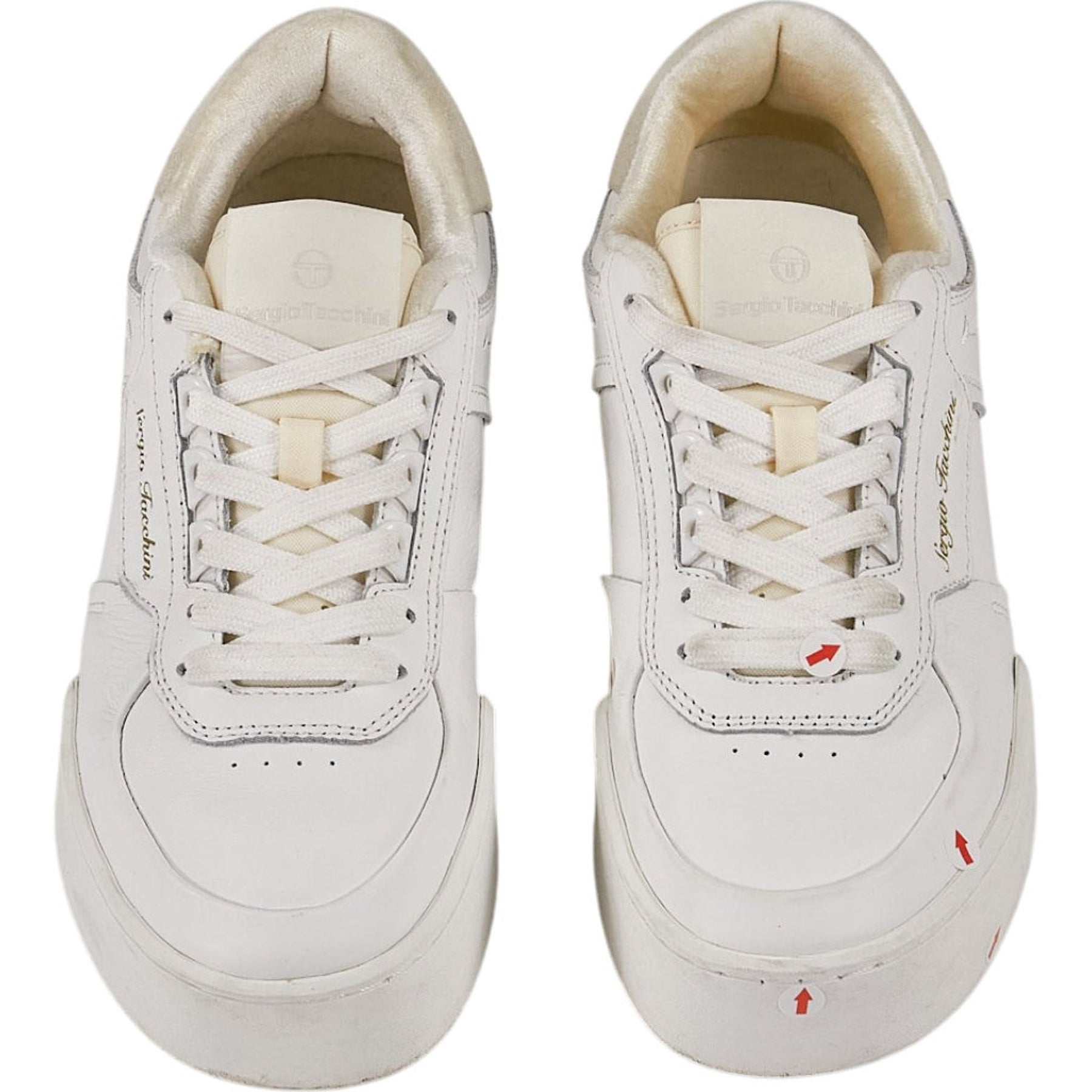 Sergio Tacchini White Leather Trainers Measures as a UK 6.5