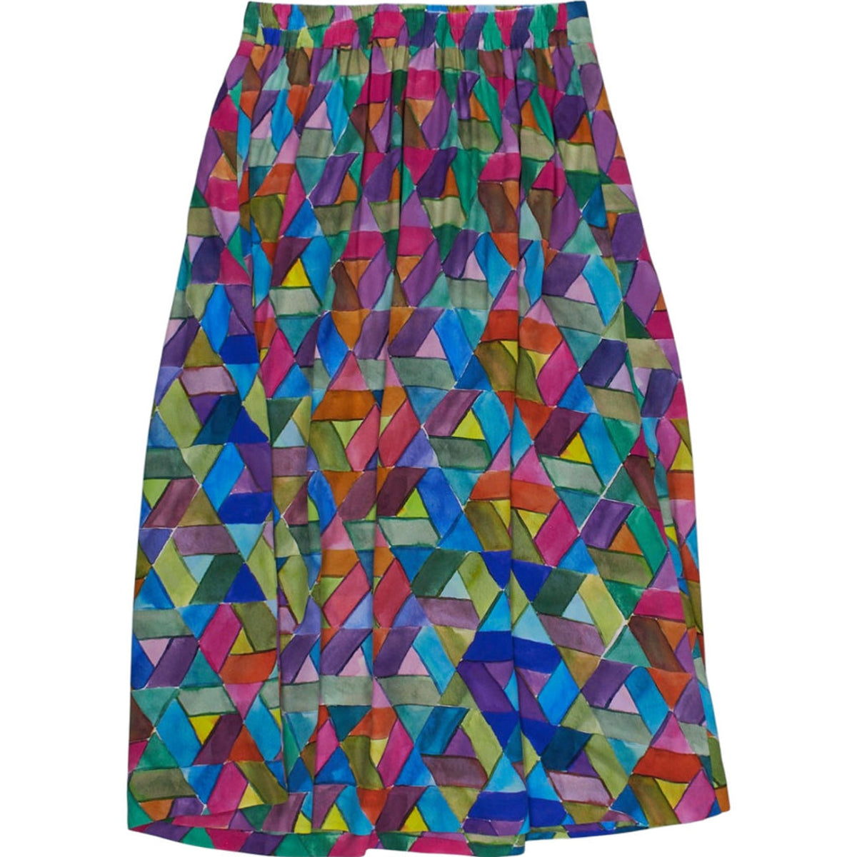 NRBY Multicoloured Geometric Skirt