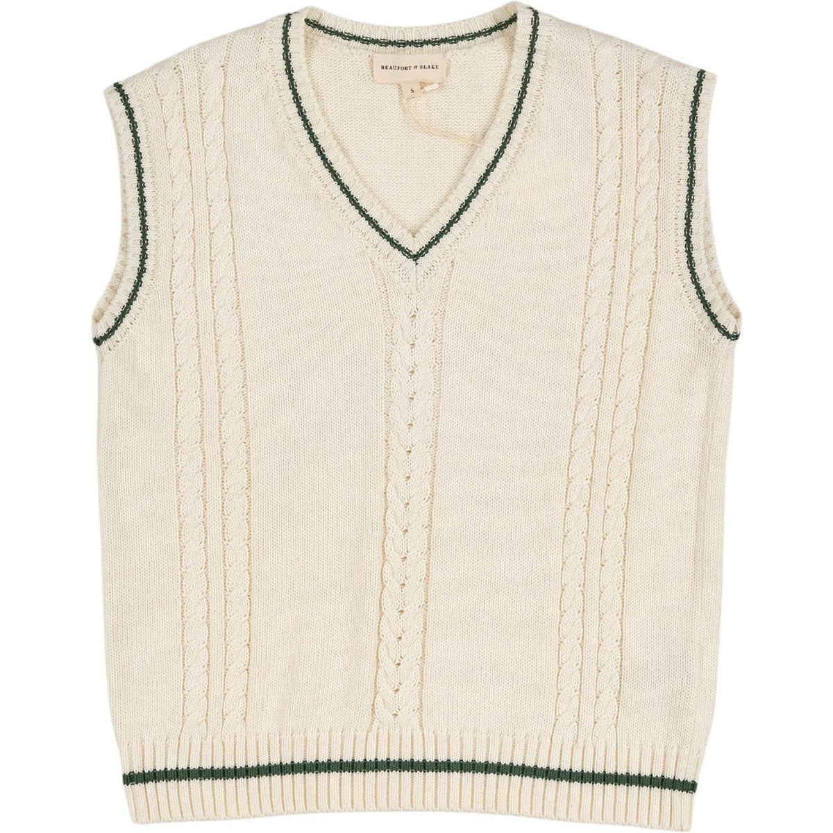 Beaufort & Blake Cream Cricket Tank Vest
