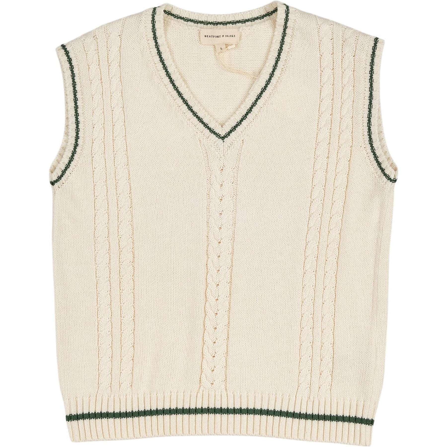 Beaufort & Blake Cream Cricket Tank Vest