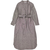 NRBY Grey Linen Belted Shirt Dress