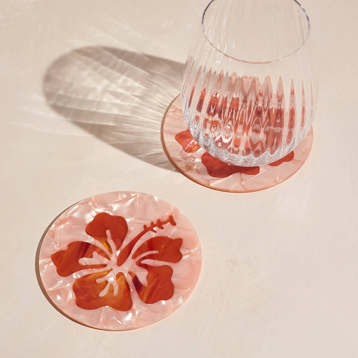 Hibiscus Acetate Coaster (single)