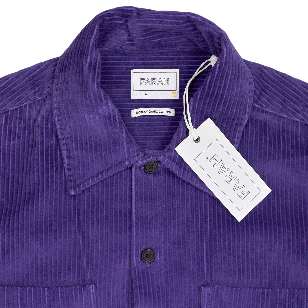 Farah Purple Sawyer Corduroy Overshirt