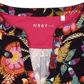 NRBY Black Floral Midi Dress