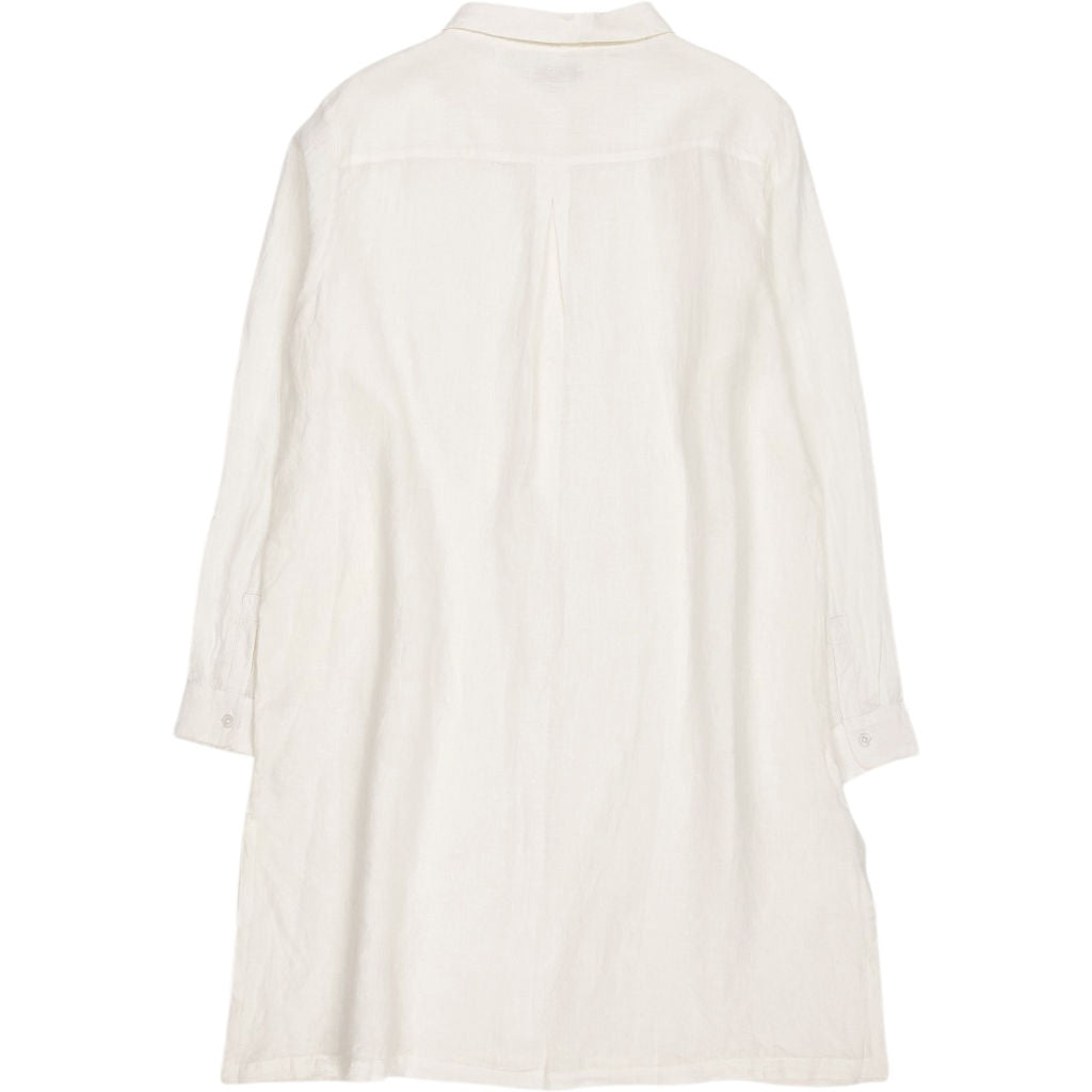 NRBY White Linen Shirt Dress