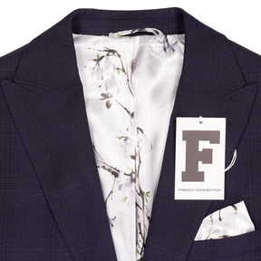 French Connection Navy Check Suit Jacket