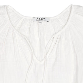 NRBY White Crinkle Cotton Blouse
