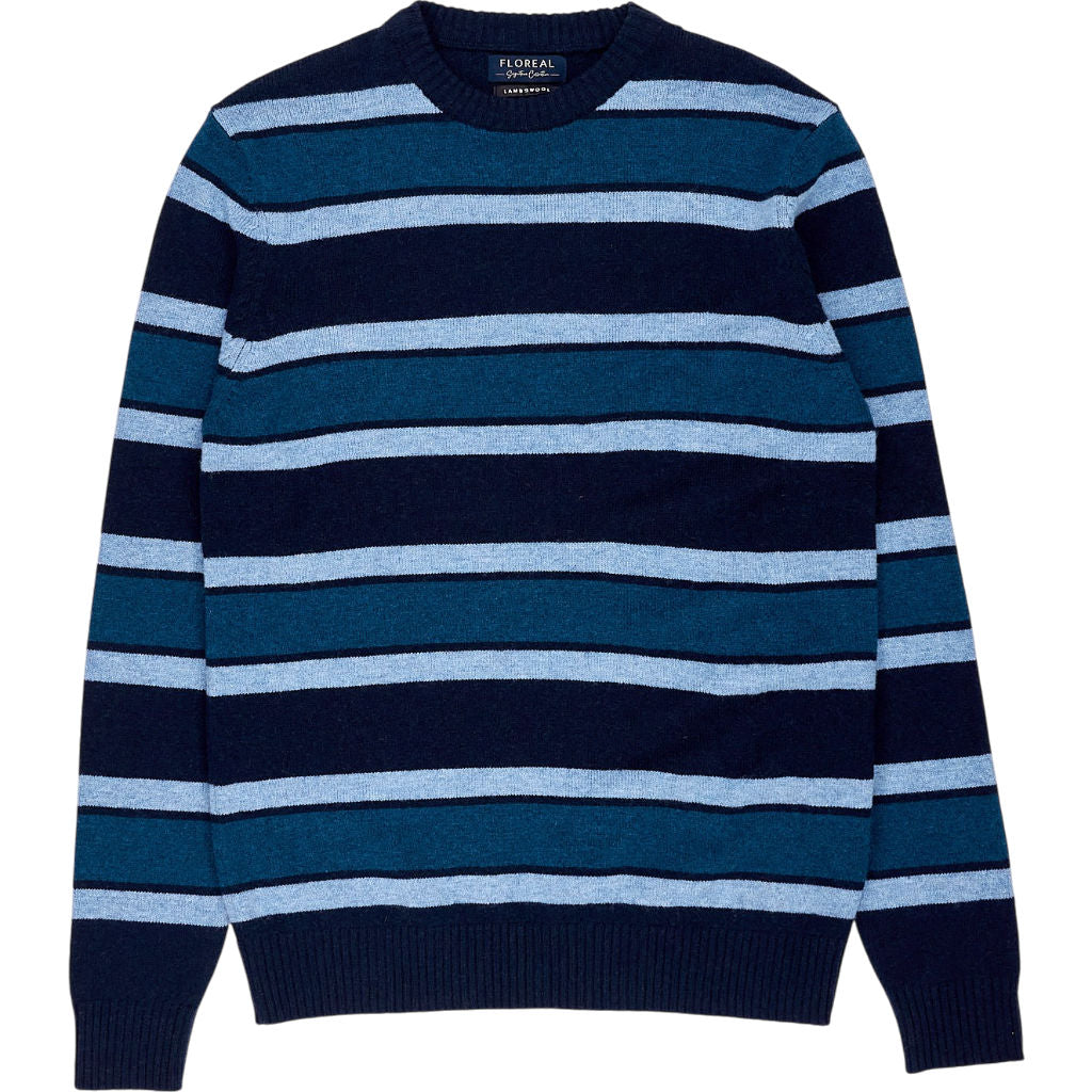 Floreal Blue Striped Lambswool Jumper