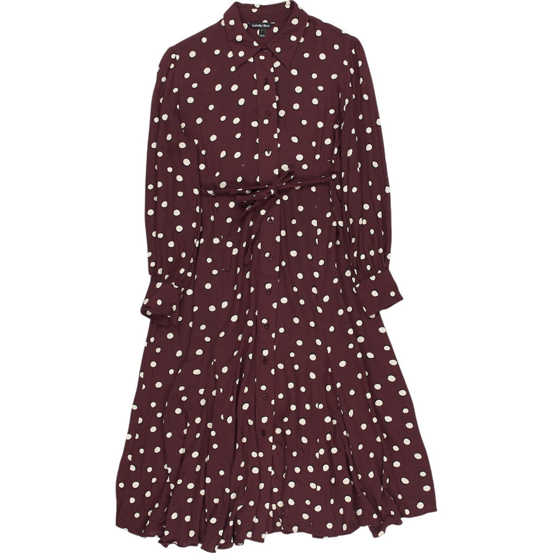 Isabella Oliver Red Polka Dot Midi Dress