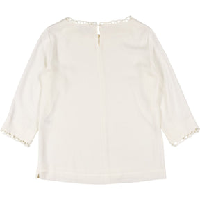 Gerard Darel White Trim Blouse