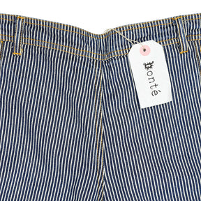 Bonte Navy Ticking Blue Striped Nova Trousers