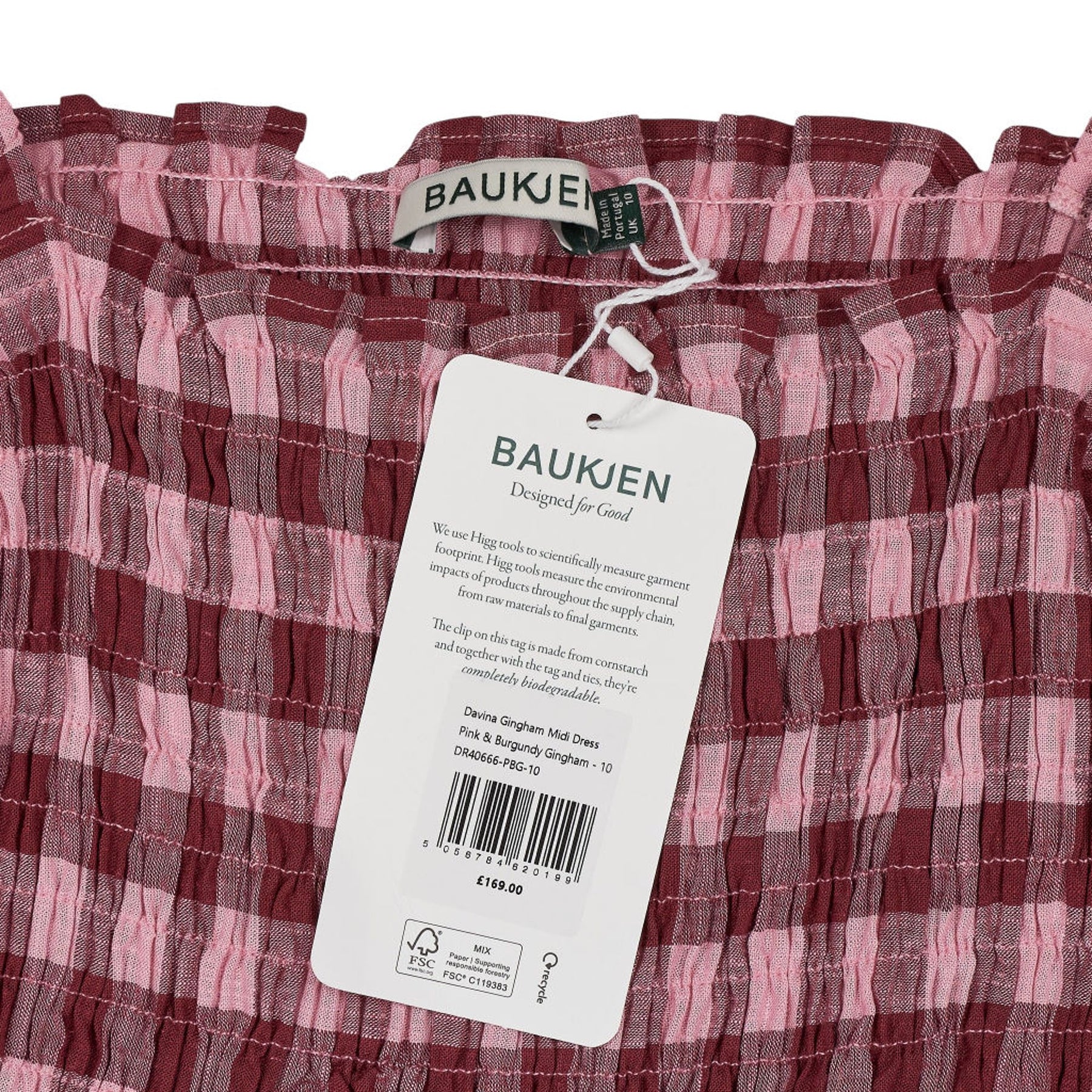 Baukjen Pink Gingham Davina Dress