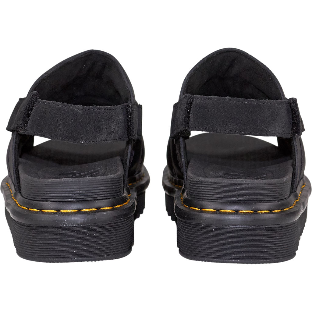 Dr. Martens Black Leather Kole Sandals