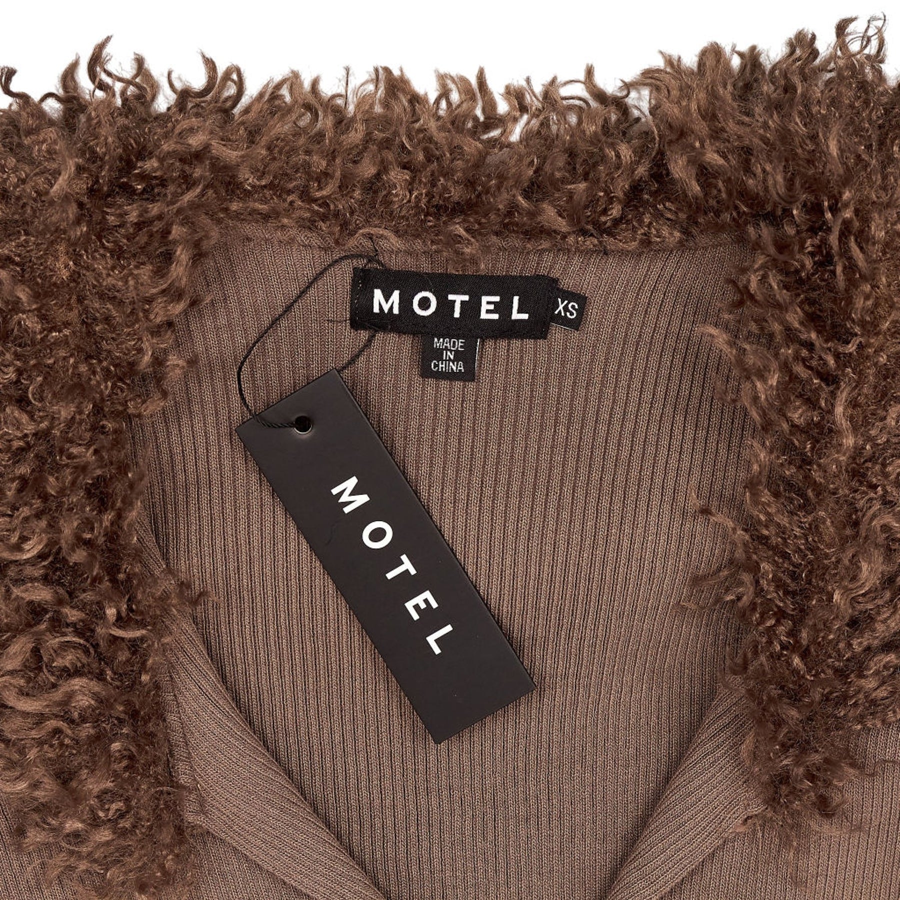 Motel Brown Himica Cardi Fur