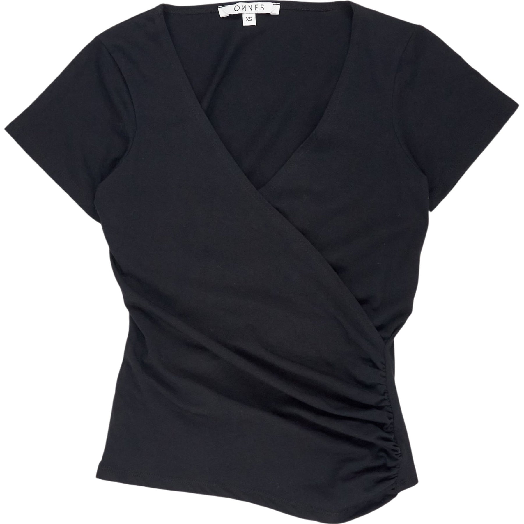 Omnes Black Wrap Top