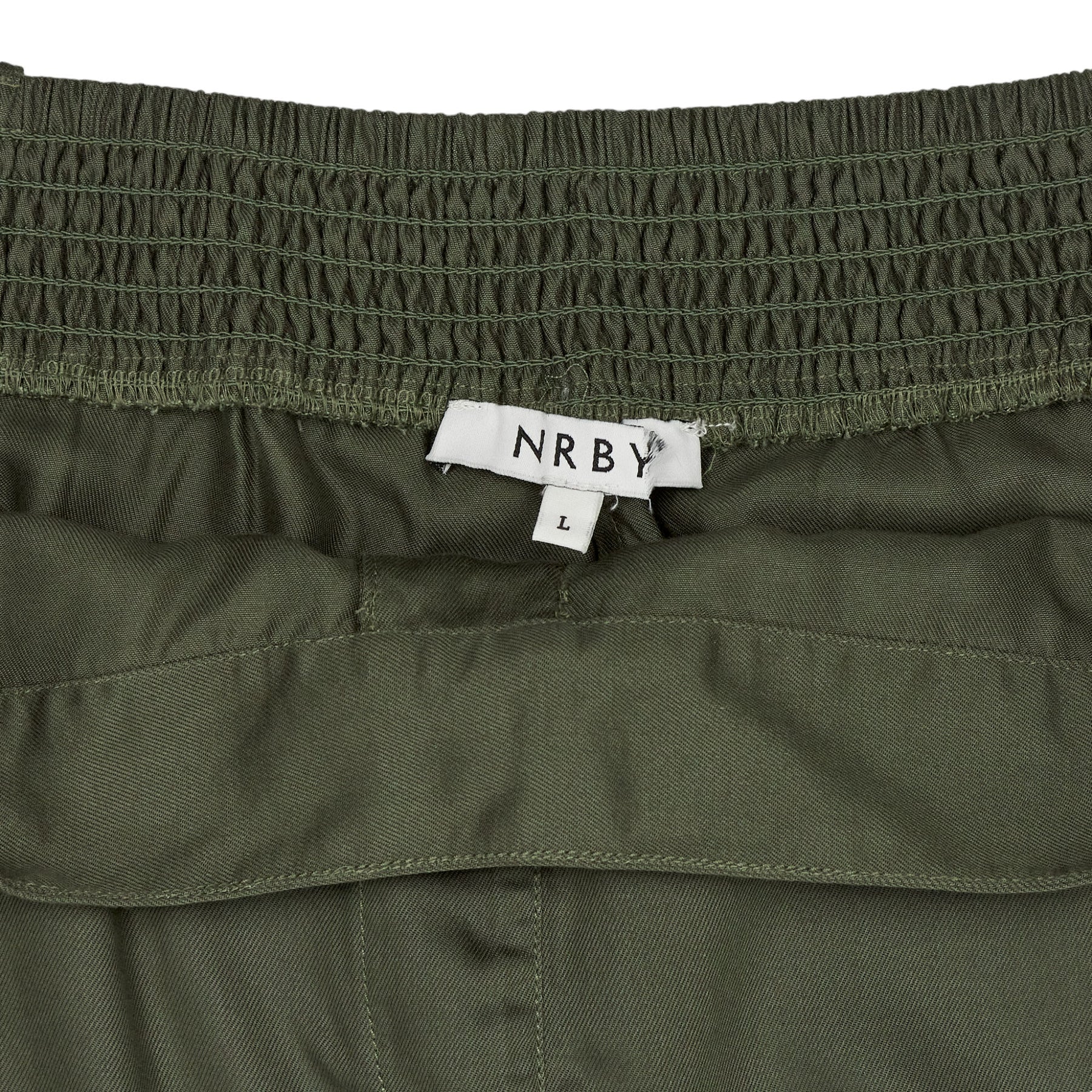 NRBY Khaki Cotton Cargo Joggers Pants