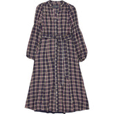 Wyse Multi Cota Check Belted Dress