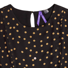 Serapine Black Polka Dot Maternity Blouse
