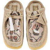 END X BEAM Clarks Originals Cream Wallabee Mule