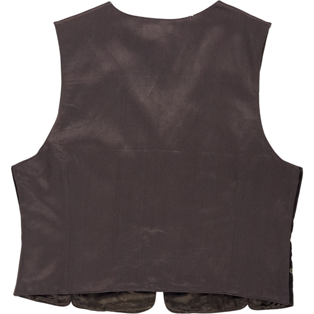 Vintage Tantrums Black Floral Embroidered Waistcoat