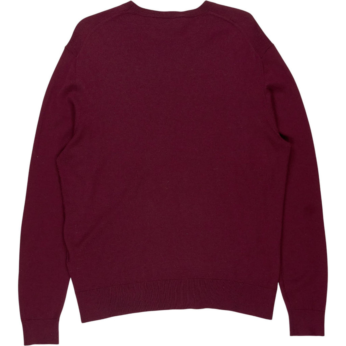 De Fursac Burgundy Merino Wool Jumper