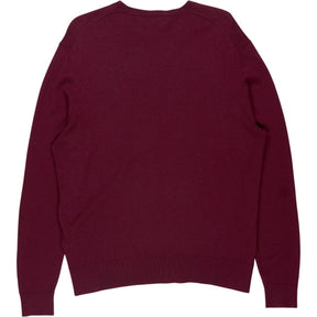 De Fursac Burgundy Merino Wool Jumper