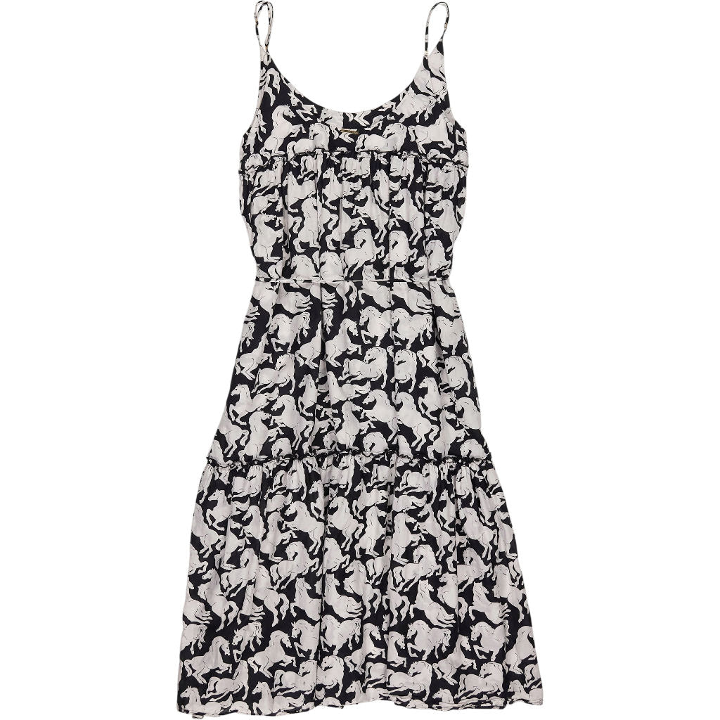 Stella McCartney Black White Horse Print Summer Dress