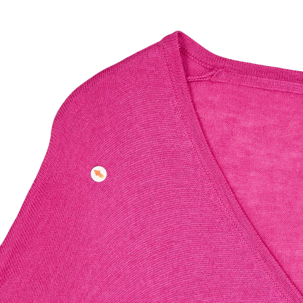 Baukjen Pink Merino Wool V-Neck Jumper