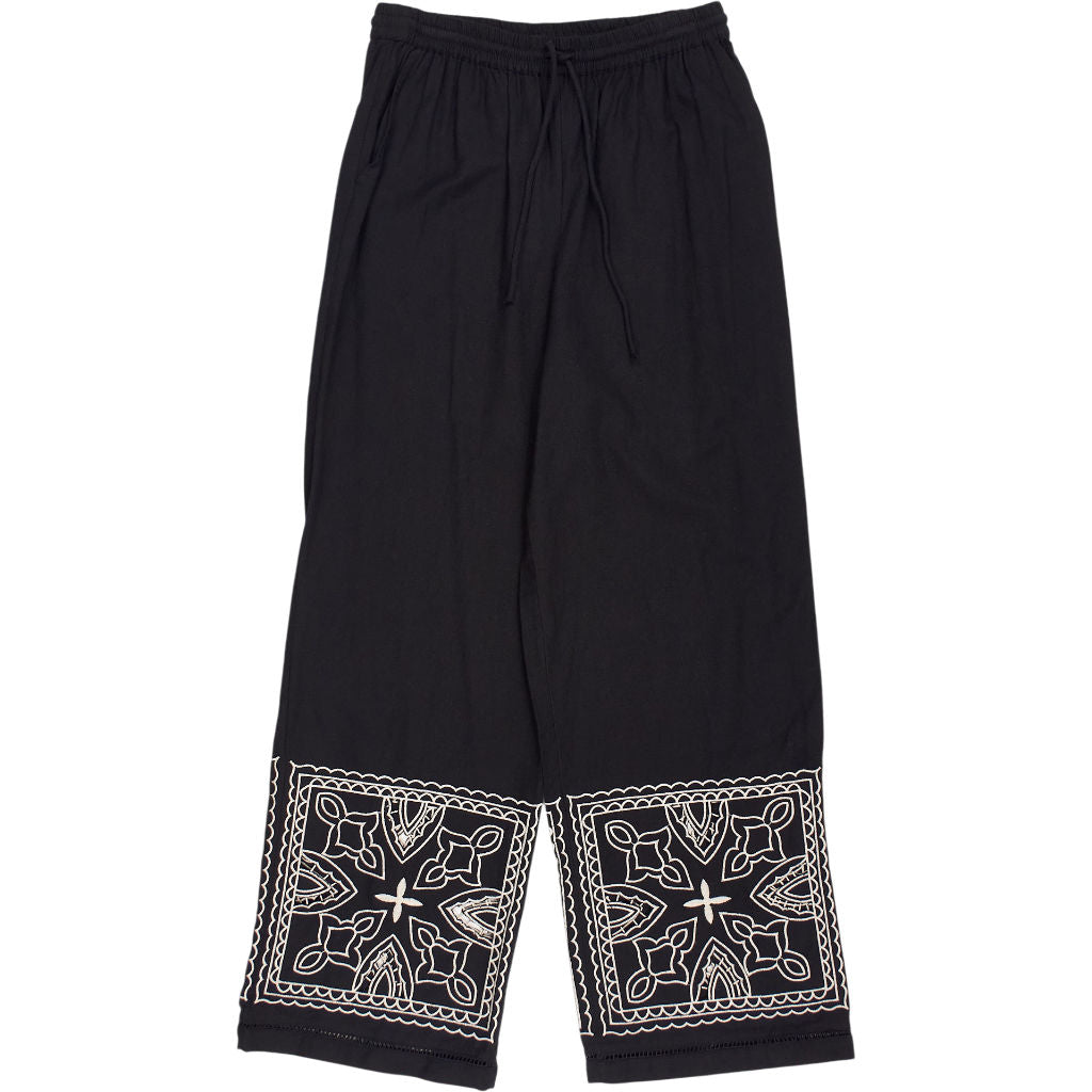 River Island Black Embroidered Trousers