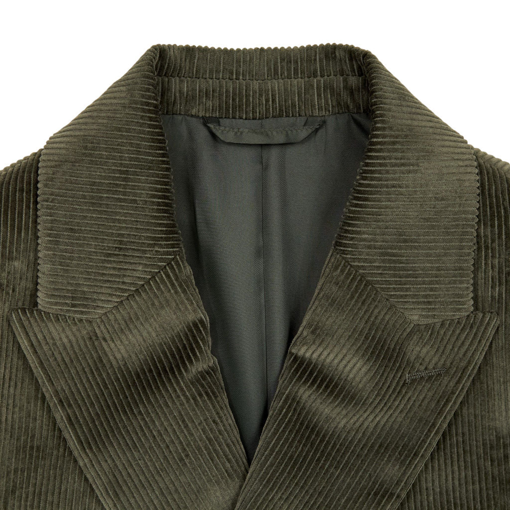 Moss Olive Cord Blazer Slim Fit