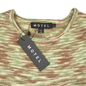 Motel Khaki Sianda Top Mix Space Dye