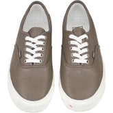 Vans Grey/Green Leather Trainers