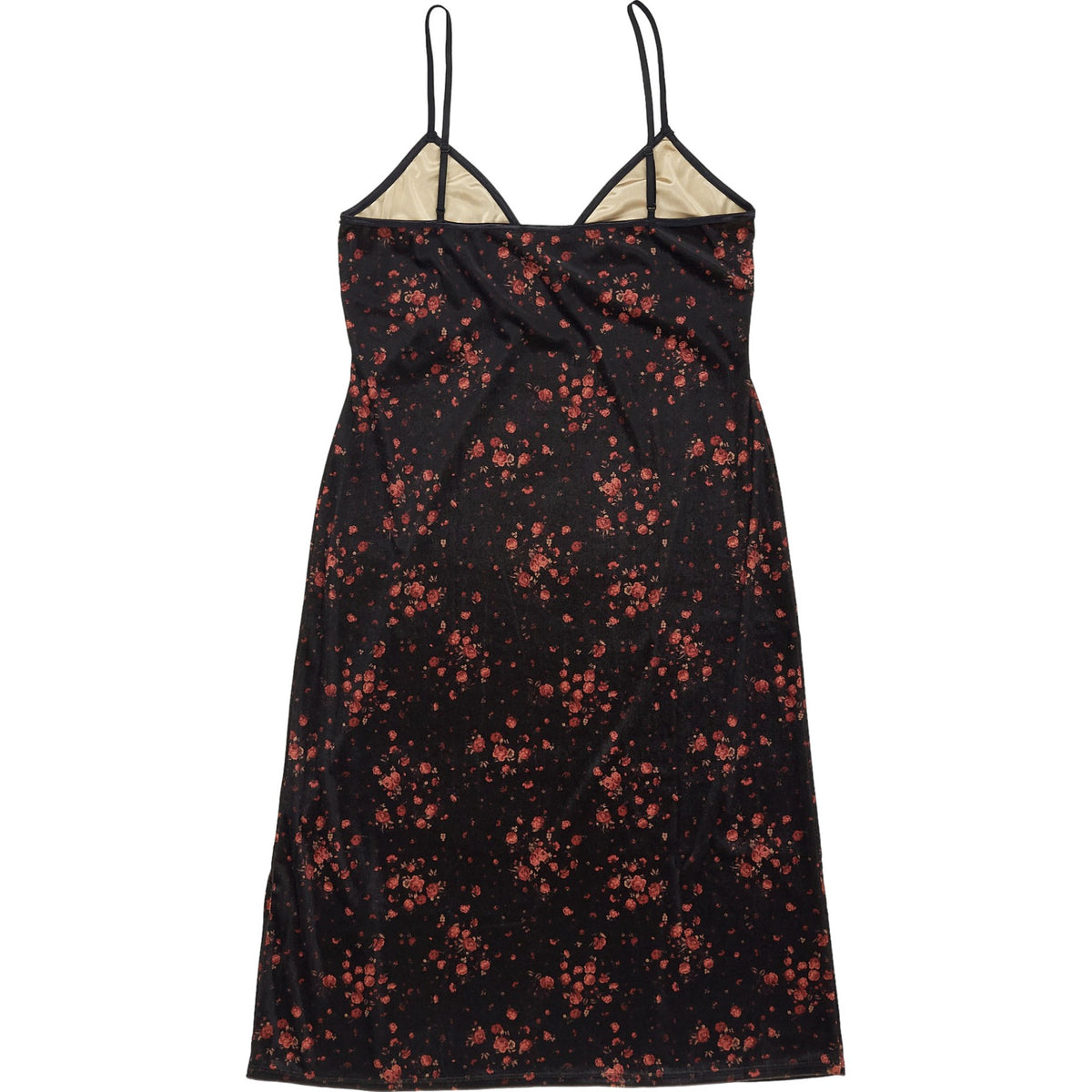 Motel Black Floral Velvet Dress