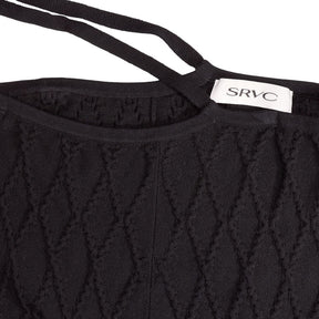 SRVC Black Textured Leggings