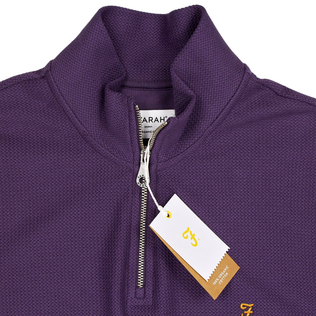 Farah Deep Purple Conrad 1/4 Zip Jumper