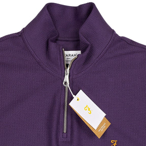 Farah Deep Purple Conrad 1/4 Zip Jumper