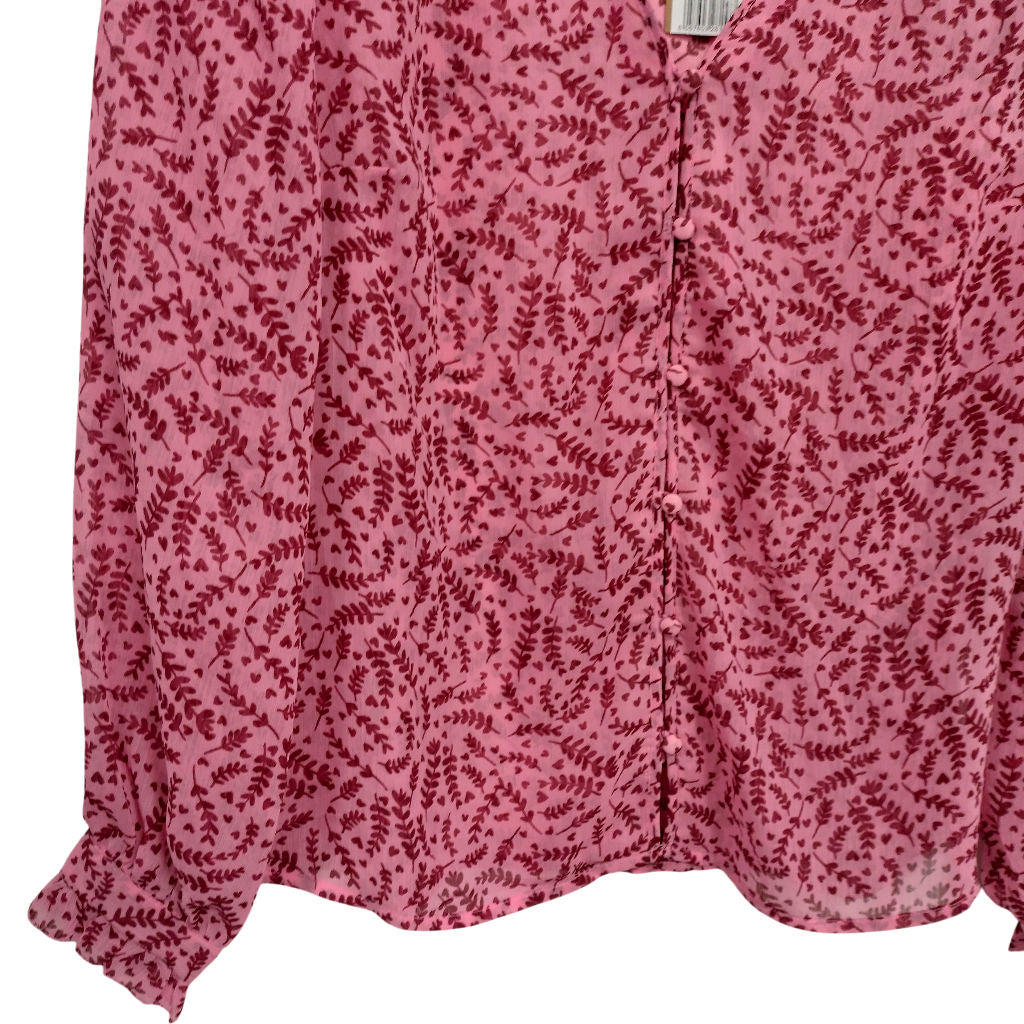 Hush Pink Ditsy Floral Lucy Blouse