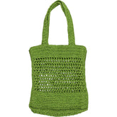OMNES Green Crochet Tote Bag