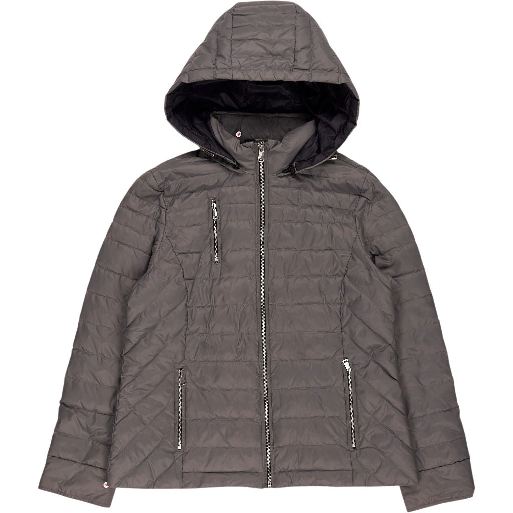 Mint Velvet Grey Hooded Jacket