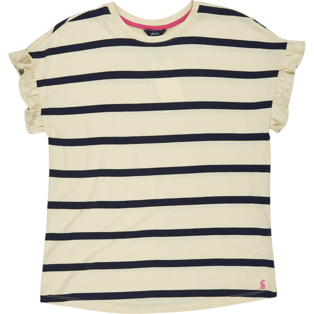 Joules Cream Navy Stripe Top