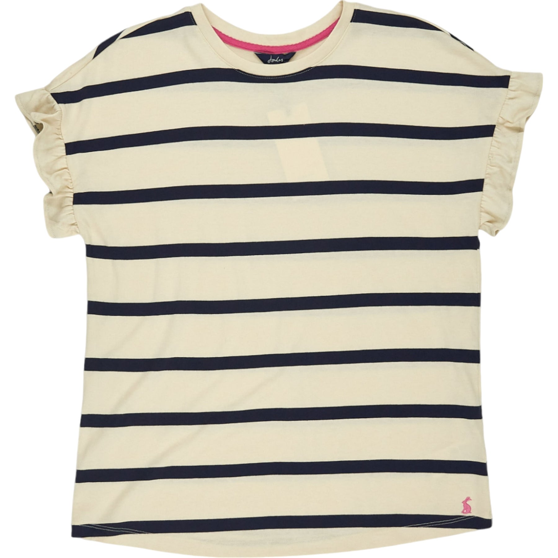 Joules Cream Navy Stripe Top