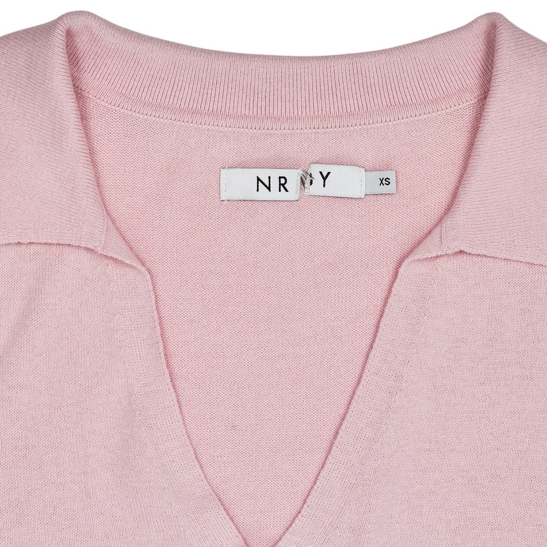 NRBY Pink Collared Knit Top